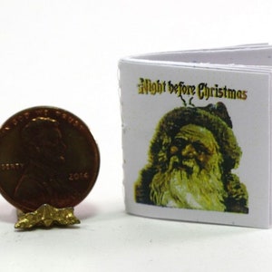 Dollhouse Miniature Book  &quot;A Night Before Christmas&quot;