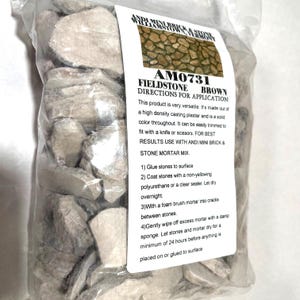 Dollhouse Miniature Brown Fieldstone Veneer - 72 Sq. In.