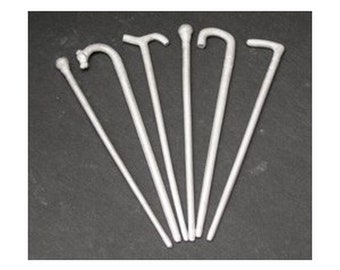 Dollhouse Miniature Set of 6 Assorted Walking Canes by Phoenix Models