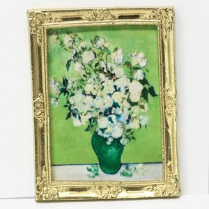 Dollhouse  Art - Print of a Famous Van Gogh Impressionist Painting in a Gold Frame