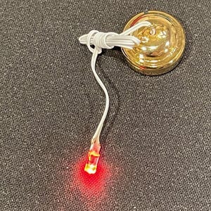 Dollhouse Miniature LED Blinking Fireplace Red Light