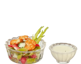 Miniature Fresh Salad with Salad Dressing
