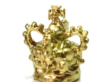 Miniature Ornate Gold Crown in Painted Metal