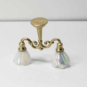 Dollhouse Non-Working Ceiling Gas Light with White Opaline  Shade