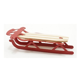 Dollhouse Miniature Red Flyer Sled by International Miniatures