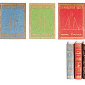 Dollhouse Miniature 1:12 Isaac Asimov Classics 5 Piece Book Set
