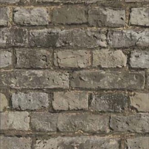 Dollhouse Wallpaper Weathered Brick in White Etsy