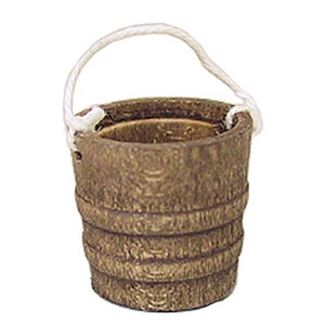 Dollhouse Miniature Wooden Bucket by Island Crafts & Miniatures