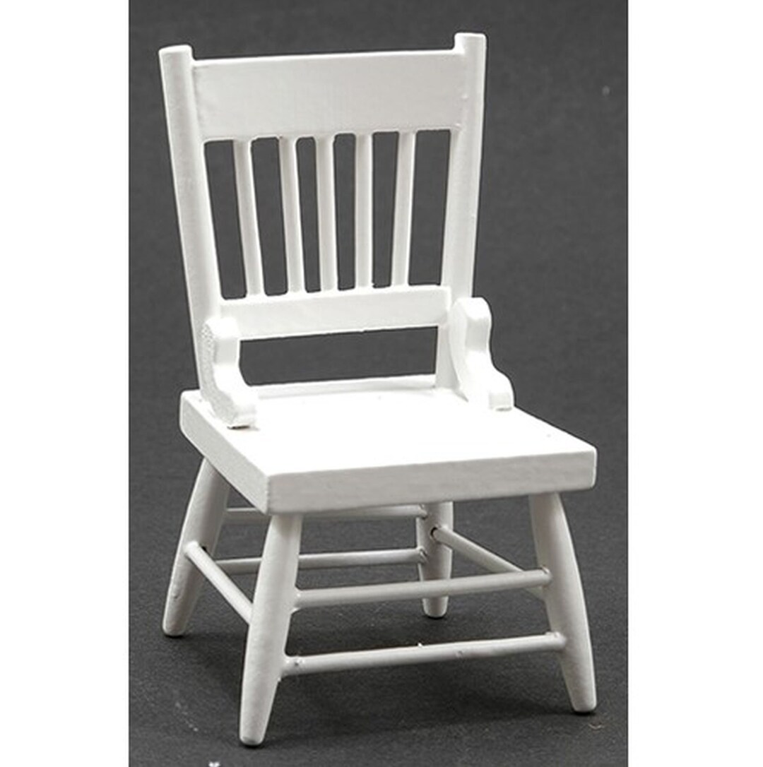 Dollhouse Miniature White Country Kitchen Chair by Handley House Etsy