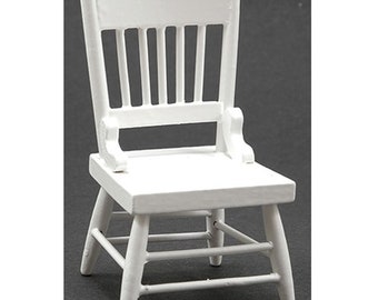 Dollhouse Miniature White Country Kitchen Chair by Handley House