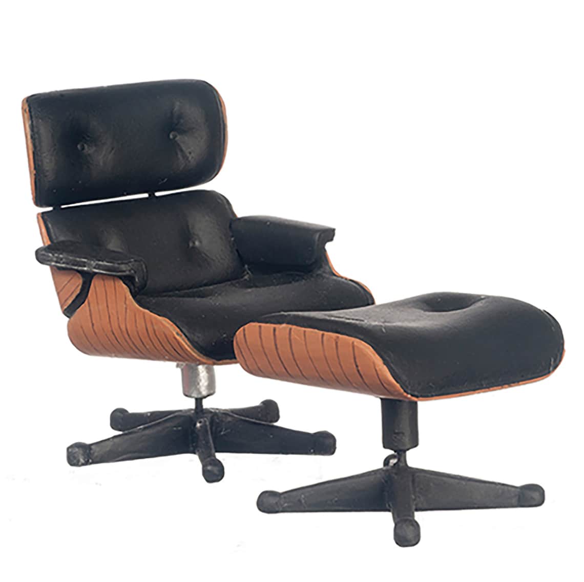 Dollhouse Miniature Eames Lounge Chair With Ottoman Etsy