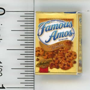 Dollhouse Miniature Box of Chocolate Chip Cookies by Cindi&#39;s Mini&#39;s