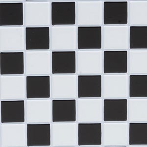 Dollhouse Miniature Black and White Tile Flooring