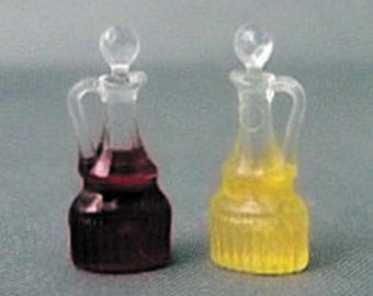 Miniature Vinegar & Oil Cruet Bottle Set