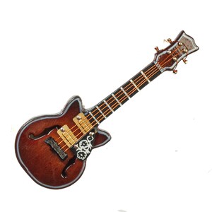 Dollhouse Miniature Guitar with Case
