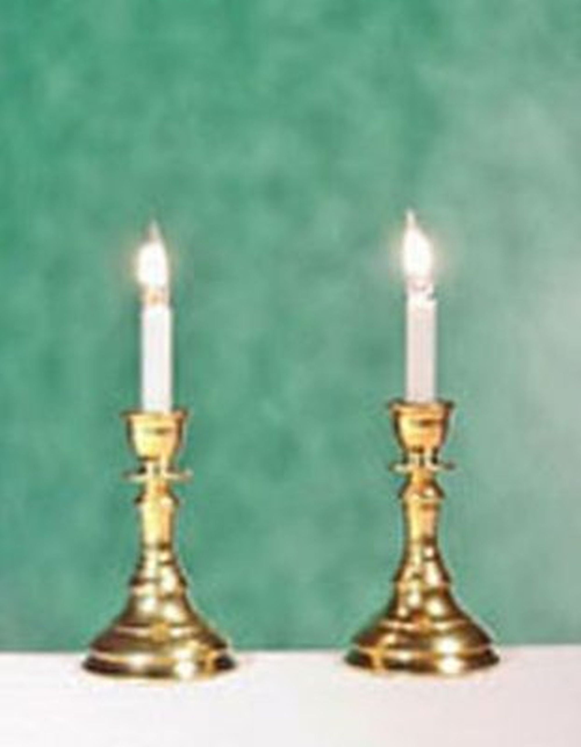Candlesticks Brass 2202-111 1/12 scale dollhouse miniature by Clare-Bell 1 set 