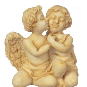 Dollhouse Miniature Two Cherubs in Tan by Falcon Miniatures