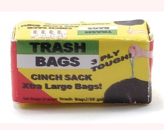 Dollhouse Miniature Box of Trash Bags