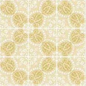 Dollhouse Wallpaper Rose Hill Tile Yellow