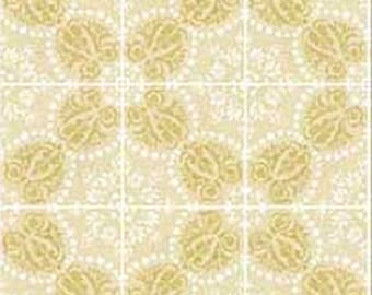 Dollhouse Wallpaper Rose Hill Tile Yellow