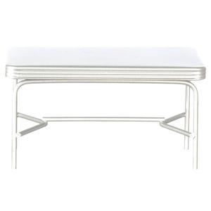 Dollhouse Miniature 1950&#39;s Retro Silver Table by Town Square Miniatures