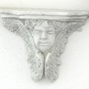 Dollhouse Miniature Gray Angel Face Bracket or Shelf by Falcon Miniatures