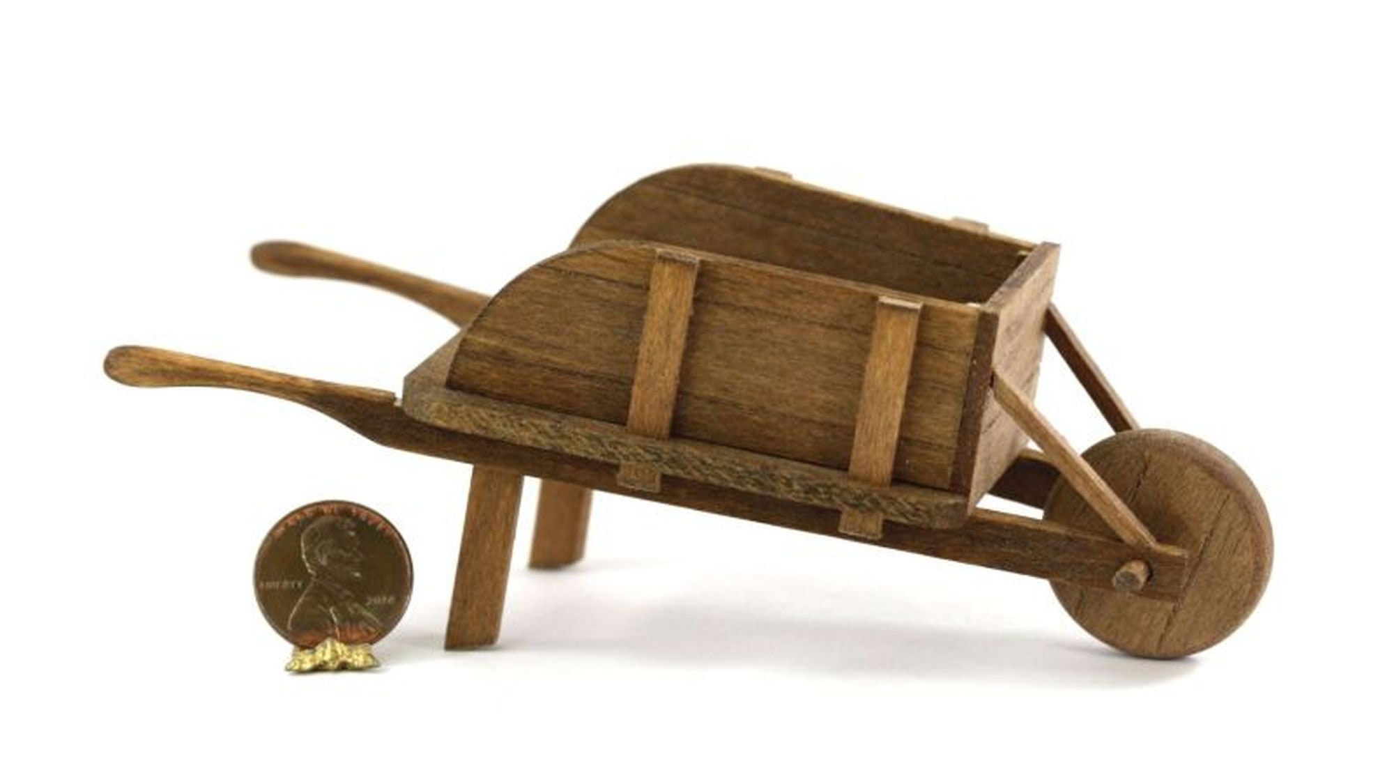 Dollhouse Miniature 1 12 Scale Wood Wheelbarrow by Sir Thomas