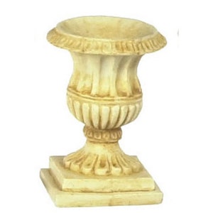 Dollhouse Miniature Large Tan Urn by Falcon Miniatures