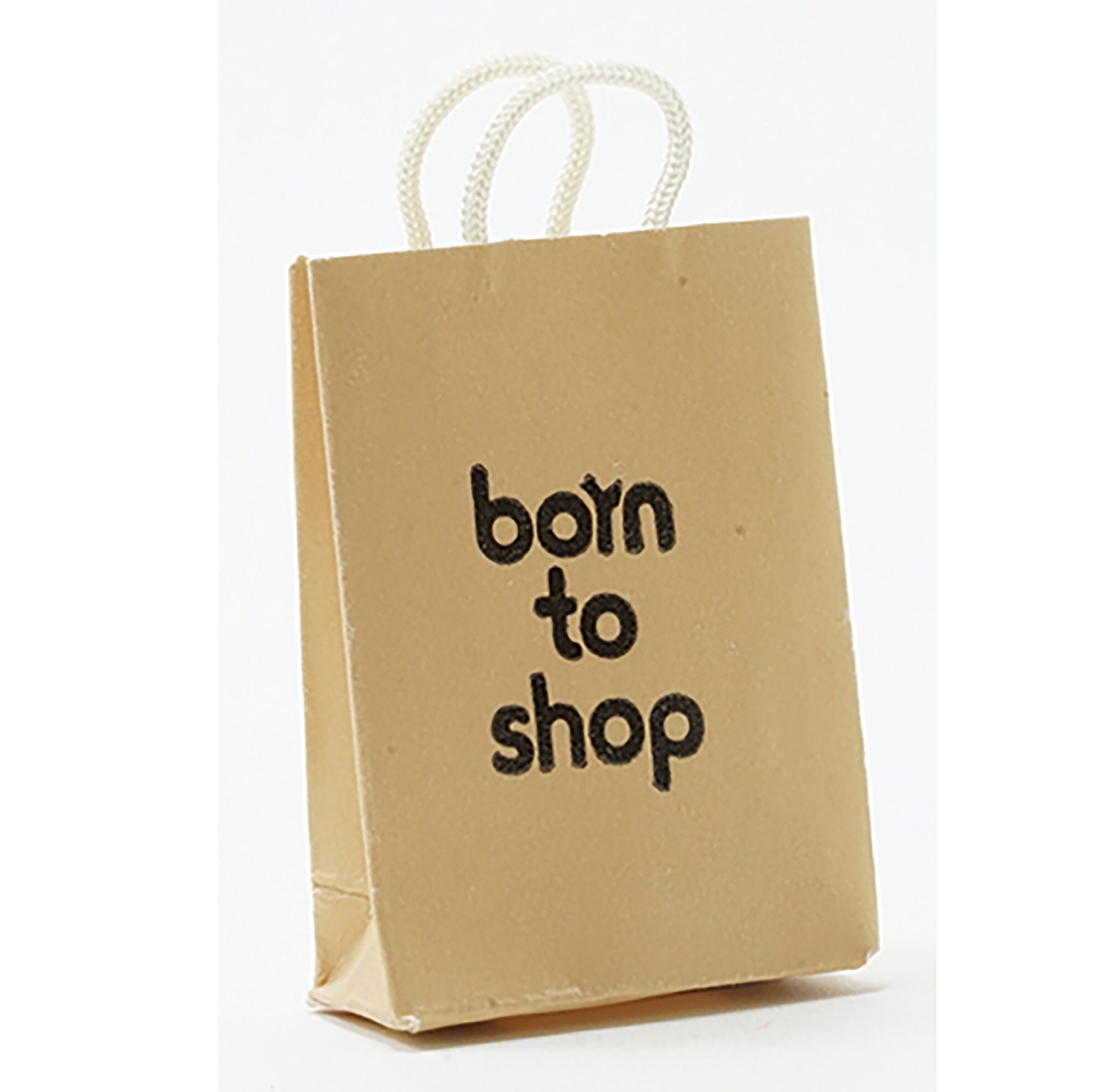 NEW-SALE  L165 DOLLHOUSE MINIATURE 'BORN TO SHOP' GIFT BAGS 