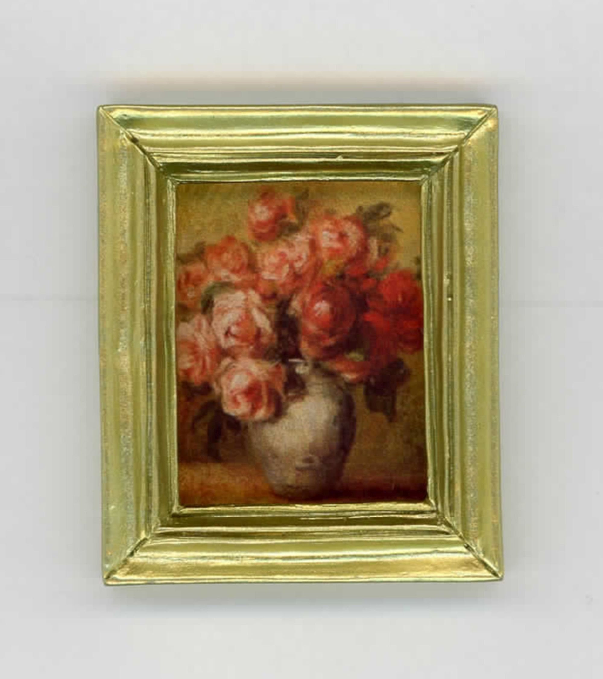 Dollhouse Miniature Flowers Still Life by Renoir Framed Print 1:12 Scale 