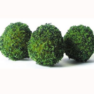 Dollhouse Miniature Set of 3 Small Round Bushes by Model Builders Supply