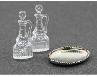 Dollhouse Miniature Chrysnbon Oil and Vinegar Cruets