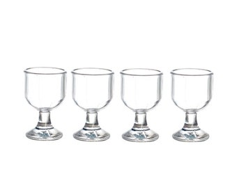 Miniature Set of 4 Wine Glasses by Miniatures World