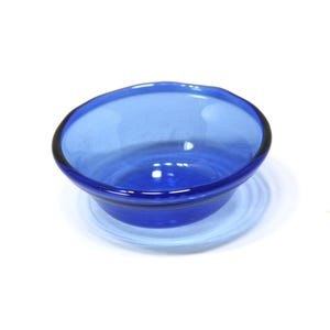 Dollhouse Miniature Blue Glass Bowl