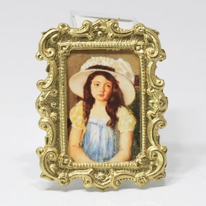 Dollhouse Art - Famous Mary Cassatt Girl in a Bonnet