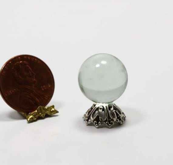 Black Cat Crystal Ball Mini Halloween Fairy Garden Orb Figurine Dollhouse Decor Black Cat Crystal Ball Mini Halloween Fairy Garden Orb Figurine Dollhouse Decor