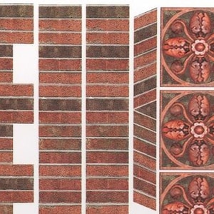 Dollhouse Wallpaper - Ornamental Modern Brick Material