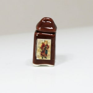 Dollhouse Miniature Brown Christmas Ceramic Kitchen Cookie Jar