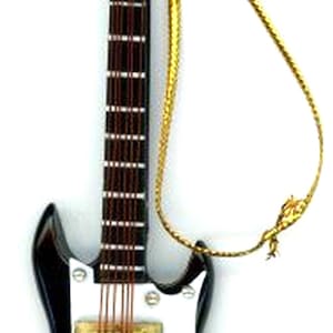 Miniature Electric Guitar Ornament in Black