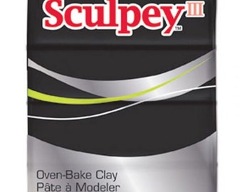 Oven Bake Modeling Polymer Clay in Black by Sculpey III (2 oz)