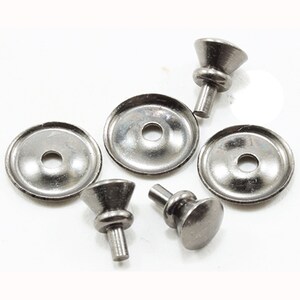Dollhouse Miniature Set of 6 Traditional Door Knobs in Satin Nickle Finish
