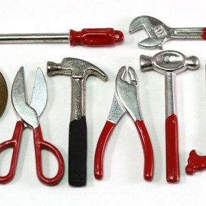 Dollhouse Miniature Set of 8 Shop Tools