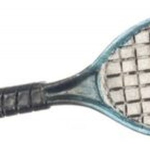 Dollhouse Miniature Tennis Racket & Ball by Miniatures World