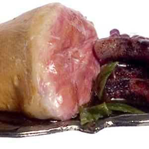 Dollhouse Miniature Artisan Salted Ham & Sausages
