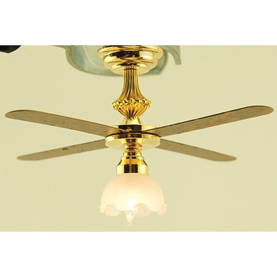 Dollhouse Miniature Ceiling Fan With, Miniature Ceiling Fan With Light
