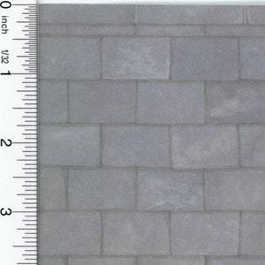 Dollhouse Miniature Old Grey Slate Roofing Paper by Jackson Miniatures