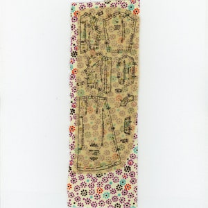 Dollhouse Miniature Floral Fabric with a Pinned Pattern by Shadow Box