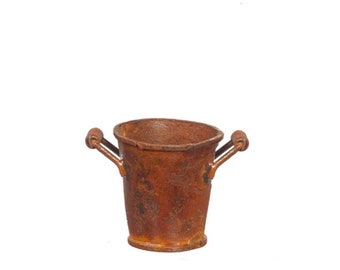 Dollhouse Miniature Small Rusty Look Bucket by Town Square Miniatures