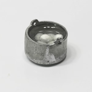 Dollhouse Miniature Food -  Artisan Hard Boiled Eggs in a Pot by Lorraine Adinolfi