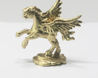 Dollhouse Miniature Gold Metal Pegasus